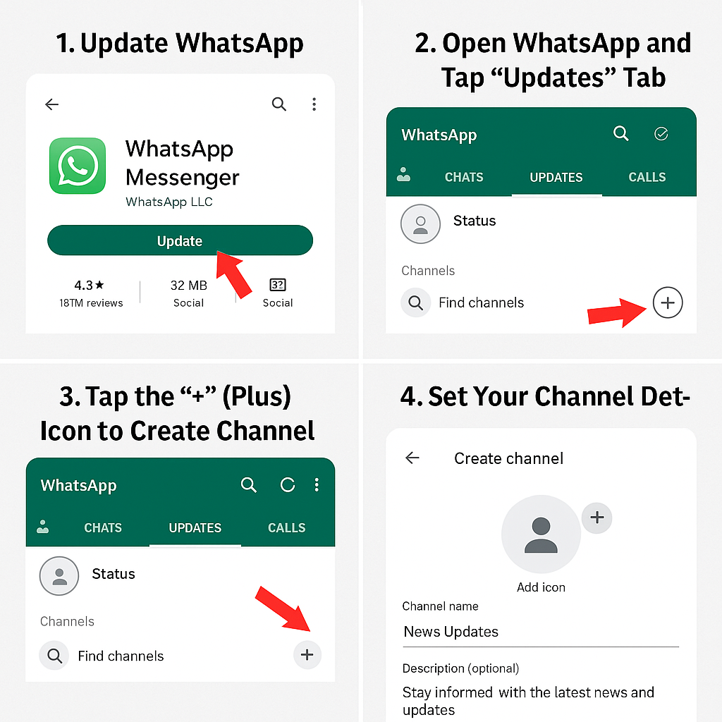 how to create a WhatsApp Channel