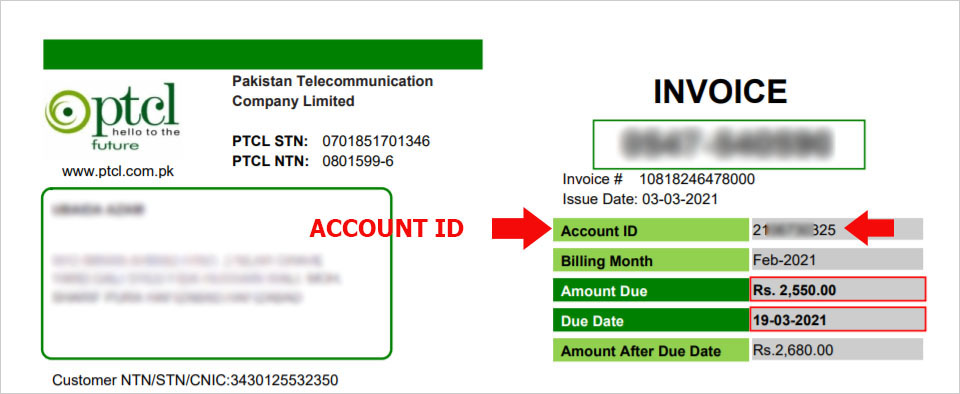 PTCL Bill